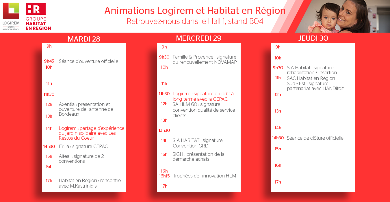 congrès hlm 2021 - planning animations Habitat en région